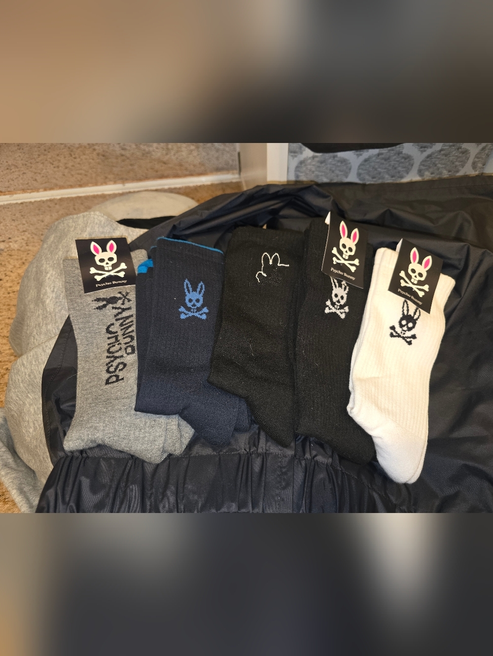 Psycho Bunny Men's Crew Socks - Assorted Colors Bundle
